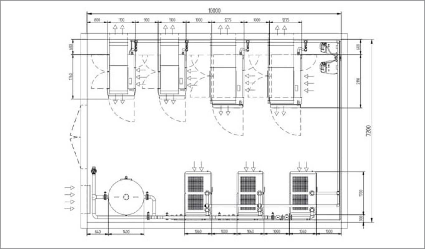 Location of a compressed air station